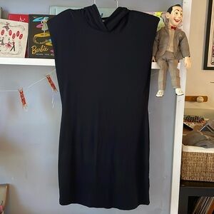 NWT Missguided Ve Hooded Sleeveless shoulder pads  Mini Dress US 10